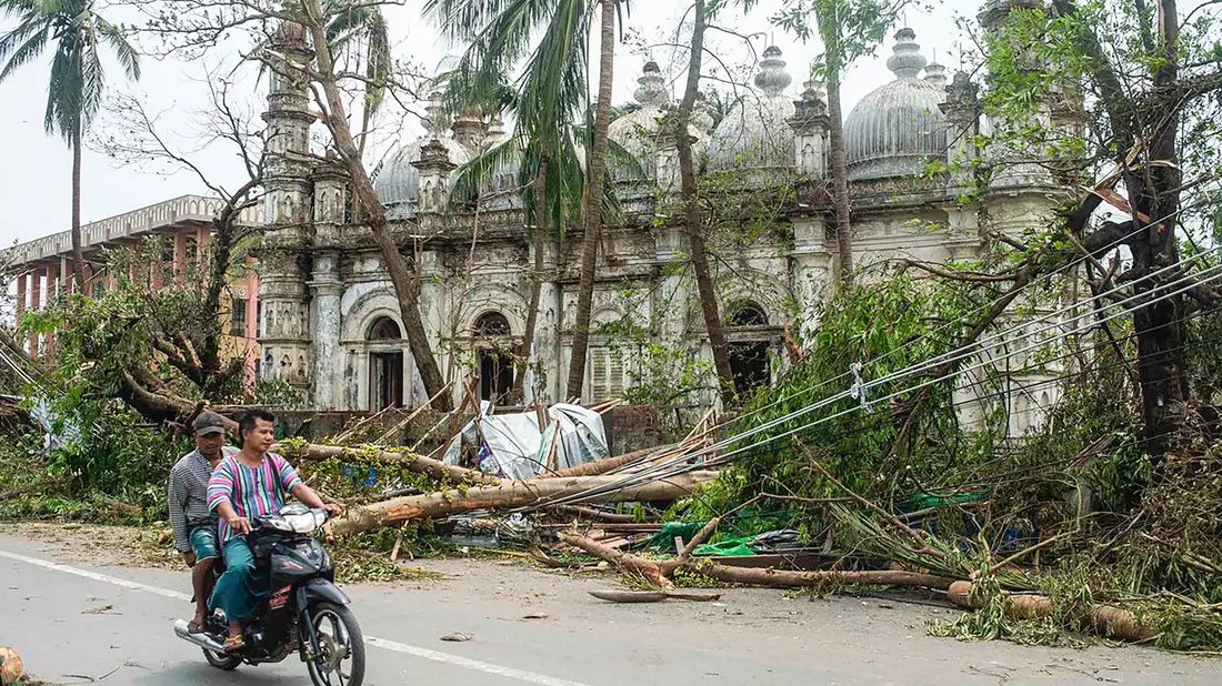 Der Kategorie-5-Zyklon «Mocha» hat im Mai in Teilen von Myanmar und Bangladesch schwere Verwüstungen angerichtet. - Bild: Uncredited/AP