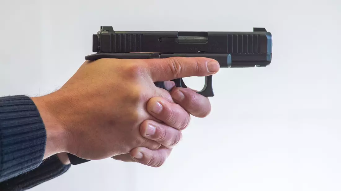 Pistole «Glock 46». Der Industrielle und milliardenschwere Waffenhersteller Gaston Glock ist tot. - Bild: Klaus-Dietmar Gabbert/dpa-Zentralbild/dpa