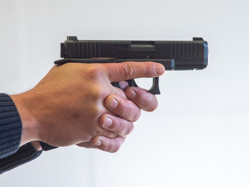 Pistole «Glock 46». Der Industrielle und milliardenschwere Waffenhersteller Gaston Glock ist tot. - Foto: Klaus-Dietmar Gabbert/dpa-Zentralbild/dpa