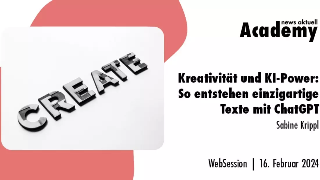 Kreativität und KI-Power: So entstehen einzigartige Texte mit ChatGPT / Ein Online-Seminar der news aktuell Academy - Bild: presseportal.de