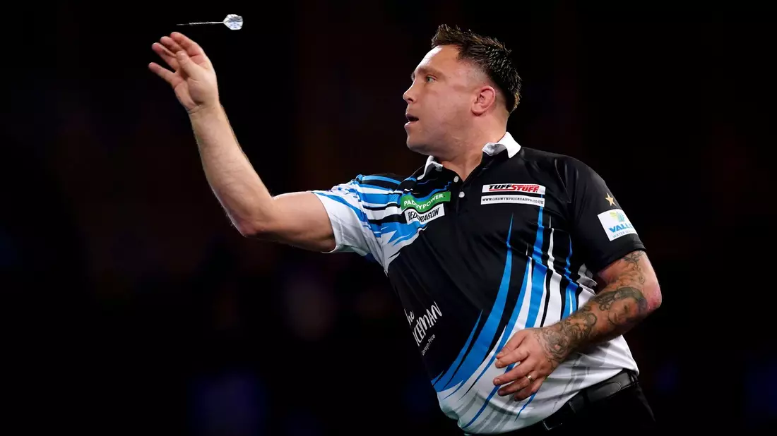 Gerwyn Price unterlag dem Nordiren Brendan Dolan in der dritten Runde überraschend mit 2:4. - Bild: John Walton/PA Wire/dpa