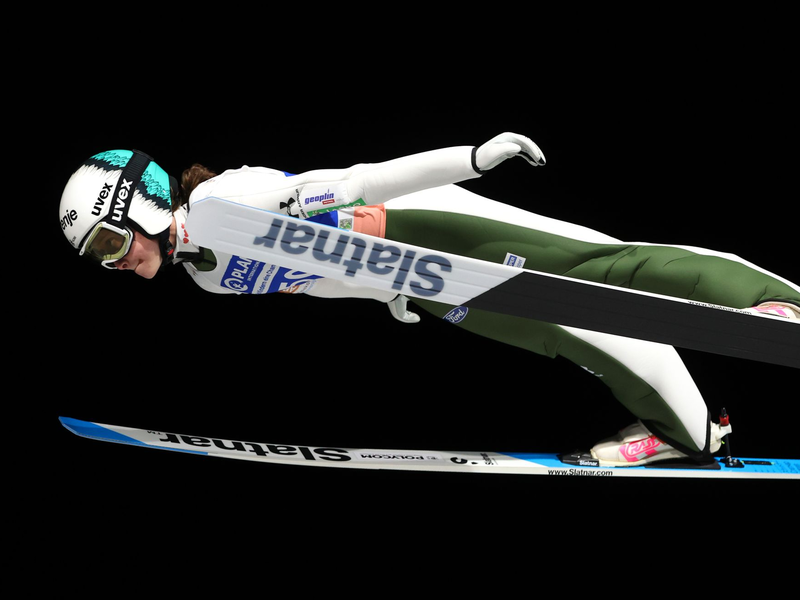 Nica Prevc aus Slowenien sicherte sich in Garmisch-Partenkirchen den Sieg. - Foto: Karl-Josef Hildenbrand/dpa