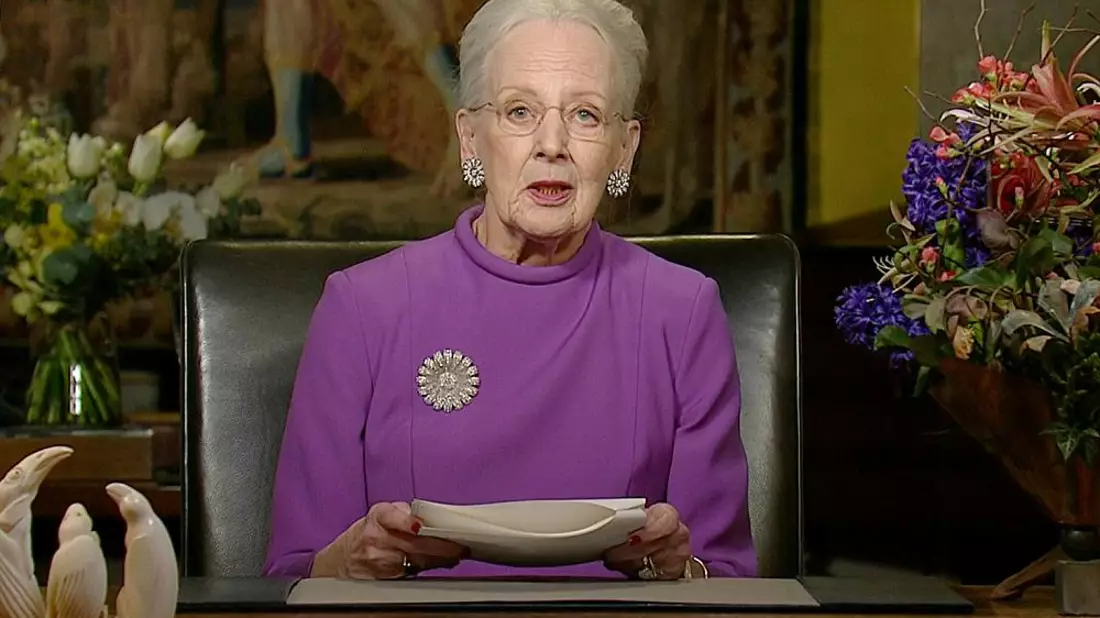 Margrethe II. bei der am 31.12.2023 ausgestrahlten Neujahrsansprache - Bild: DR, über dts Nachrichtenagentur