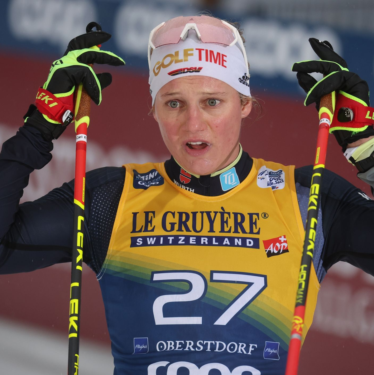 Die deutsche Langläuferin der Stunde: Victoria Carl. - Foto: Karl-Josef Hildenbrand/dpa