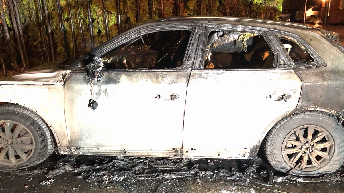 POL-NE: Auto und Hecke geraten in Brand - Hausbesitzer wird durch Rauchgase verletzt - Foto: presseportal.de