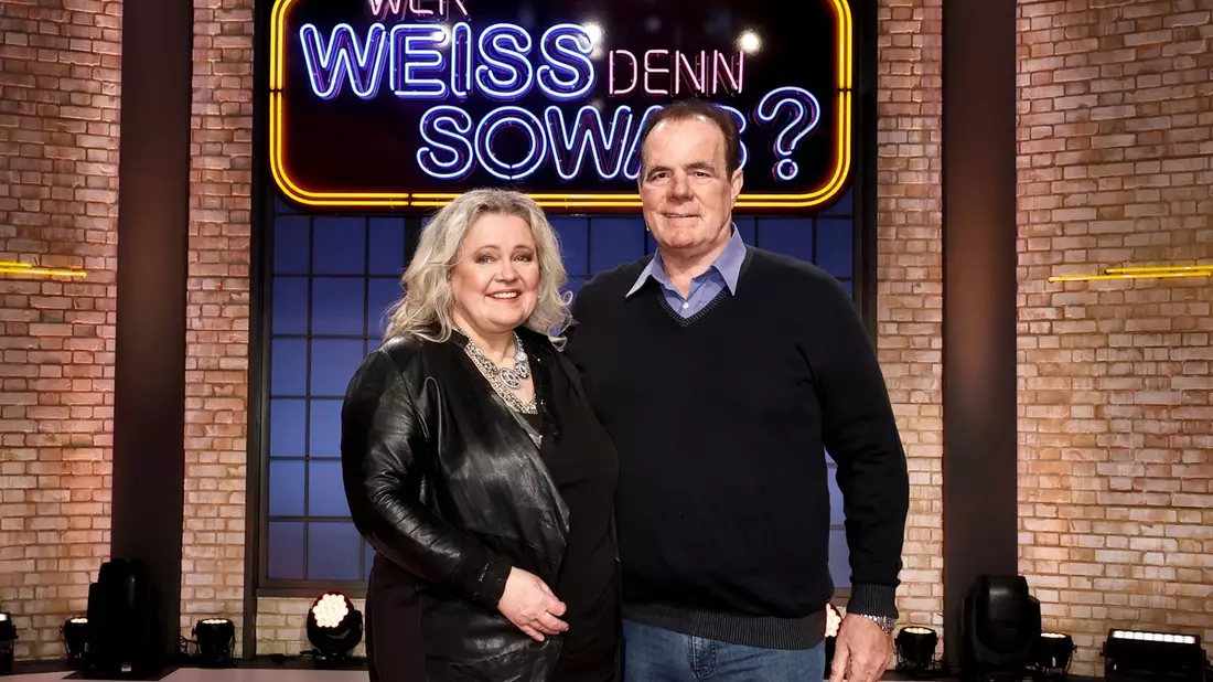 Heintje trifft Anita - Hein Simons und Anita Hegerland bei Wer weiß denn sowas? / Das Wissensquiz vom 8. bis 12. Januar 2024, um 18:00 Uhr im Ersten - Bild: presseportal.de