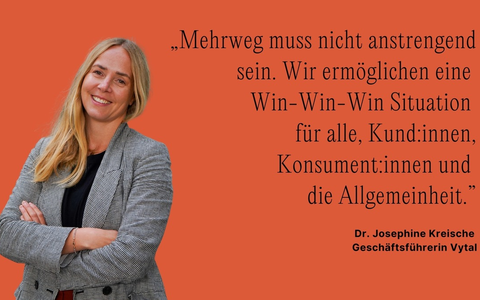 Ein Jahr Mehrwegangebotspflicht: Ein guter erster Schritt, aber mit Nachbesserungsbedarf / Vytal zeigt, wie es besser geht - Foto: presseportal.de Ein Jahr Mehrwegangebotspflicht: Ein guter erster Schritt, aber mit Nachbesserungsbedarf / Vytal zeigt, wie es besser geht - Foto: presseportal.de