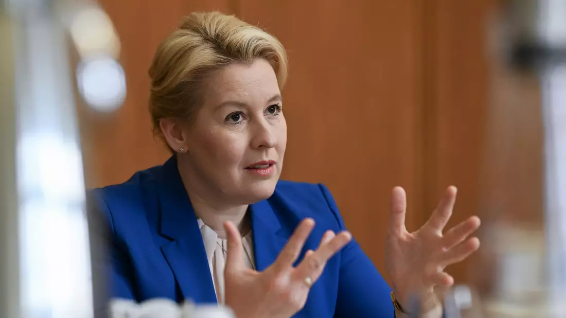 Die derzeitige stellvertretende Berliner Bürgermeisterin Franziska Giffey will bei der Vorstandswahl ihres Landesverbands im Mai nicht wieder antreten. - Bild: Jens Kalaene/dpa