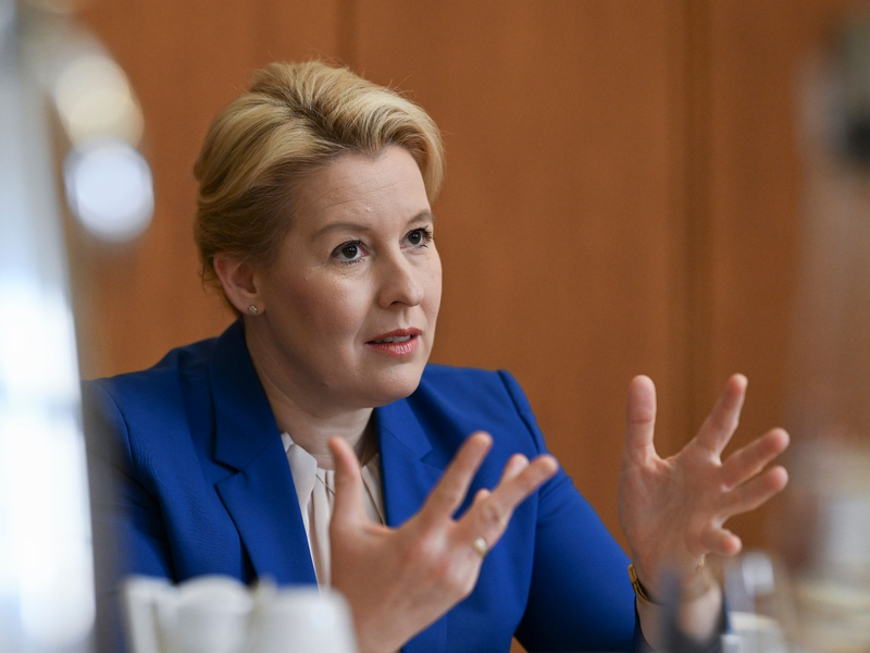 Die derzeitige stellvertretende Berliner Bürgermeisterin Franziska Giffey will bei der Vorstandswahl ihres Landesverbands im Mai nicht wieder antreten. - Foto: Jens Kalaene/dpa