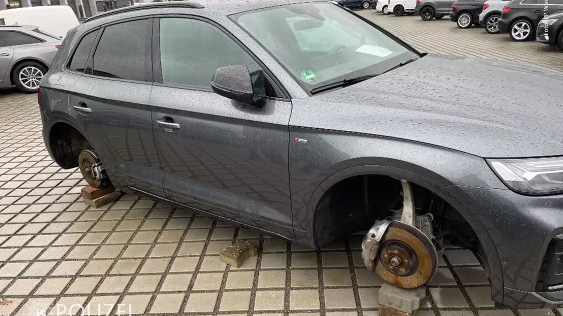 POL-PPWP: Audi aufgebockt und Räder geklaut - Bild: presseportal.de