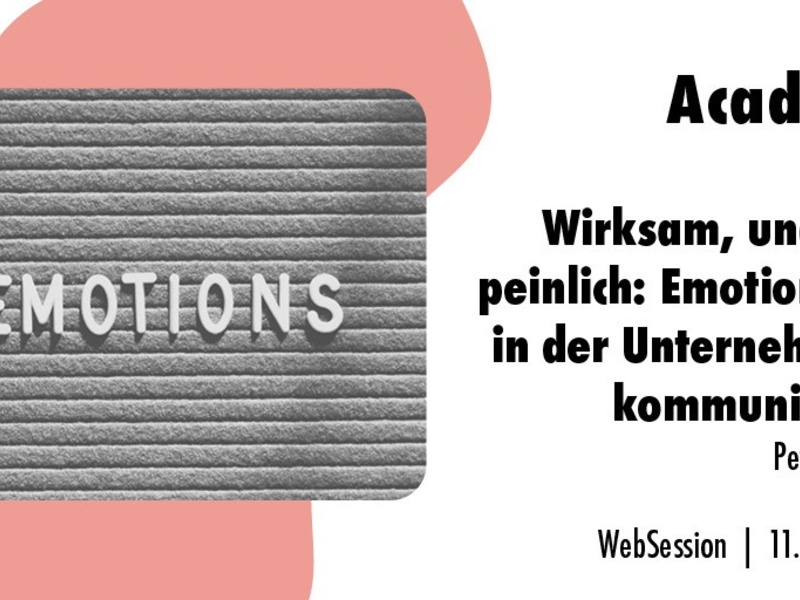 Wirksam, und nicht peinlich: Emotionalität in der Unternehmenskommunikation / Ein Webinar der news aktuell Academy - Foto: presseportal.de