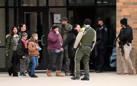 Ein 17-jähriger Schütze hat an einer Schule in der Kleinstadt Perry im US-Bundesstaat Iowa das Feuer eröffnet und einen Sechstklässler getötet. - Foto: Charlie Neibergall/AP