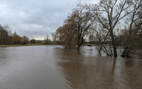 Hochwasser an der Helme am 04.01.2024 - Foto: über dts Nachrichtenagentur