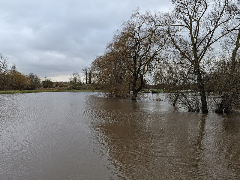 Hochwasser an der Helme am 04.01.2024 - Foto: über dts Nachrichtenagentur