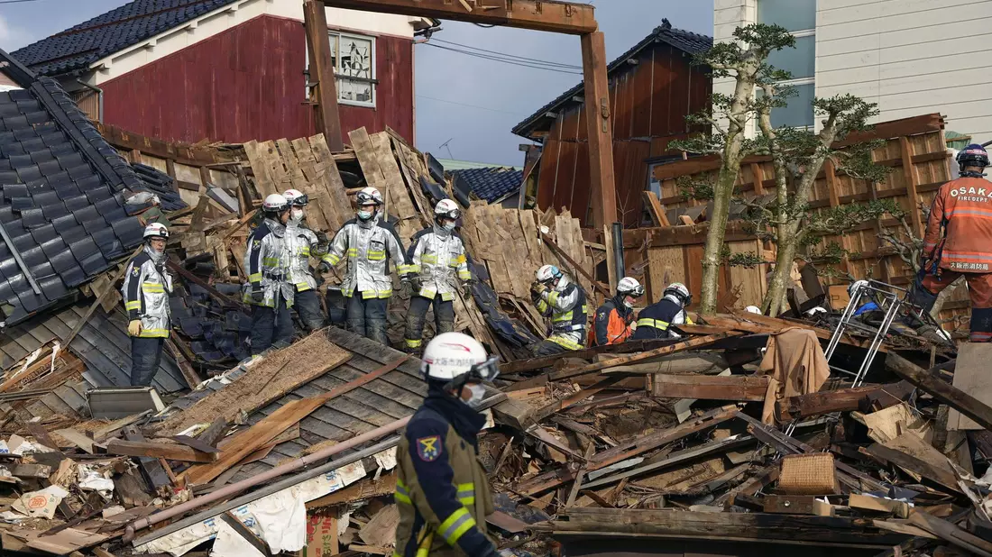 Verwüstungen in Suzu. - Bild: -/kyodo/dpa