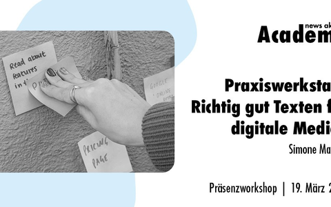 Praxiswerkstatt: Richtig gut Texten für digitale Medien / Ein Präsenzworkshop der news aktuell Academy - Foto: presseportal.de