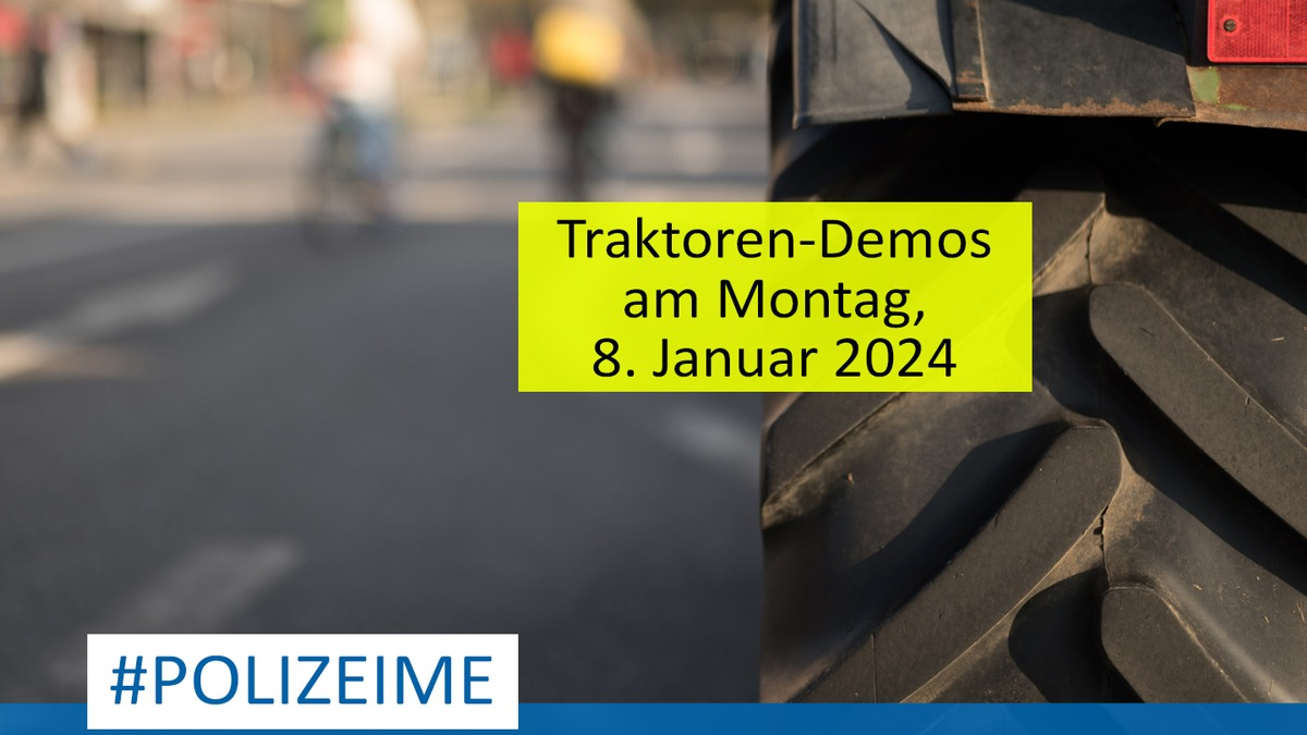 POL-ME: Angekündigte Versammlungen der Landwirte: Traktorkonvois auch im Kreis Mettmann - Verkehrshinweis - Kreis Mettmann - 2401025 - Foto: presseportal.de