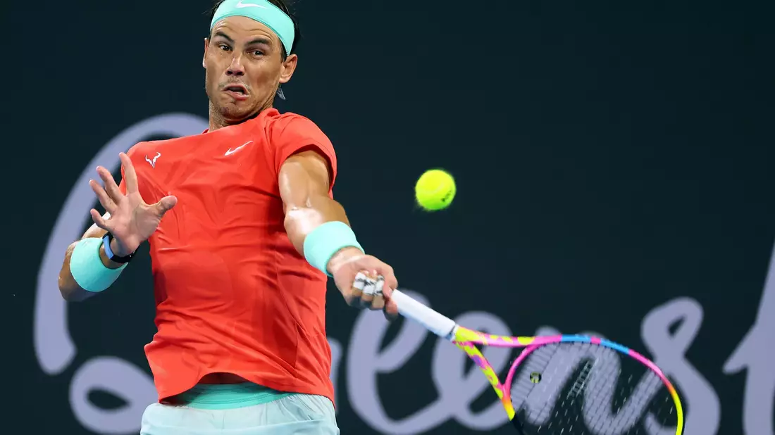 Rafael Nadal verlor sein Viertelfinale in Brisbane gegen Jordan Thompson in drei Sätzen. - Bild: Tertius Pickard/AP/dpa