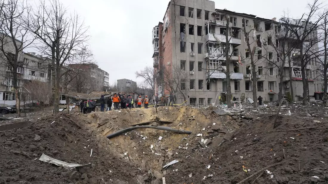 Das ukrainische Gebiet Charkiw wurde schon in den vergangenen Tagen vermehrt von Russland angegriffen. - Bild: Andrii Marienko/AP