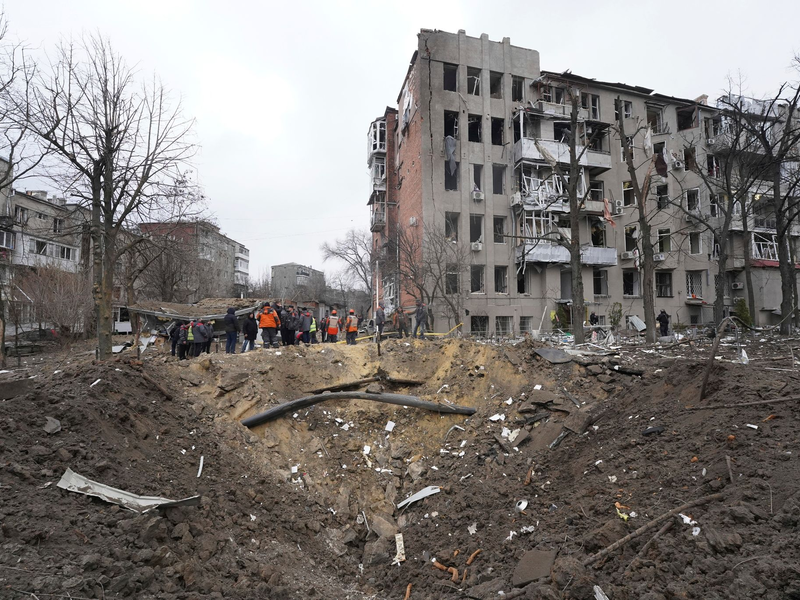Das ukrainische Gebiet Charkiw wurde schon in den vergangenen Tagen vermehrt von Russland angegriffen. - Foto: Andrii Marienko/AP