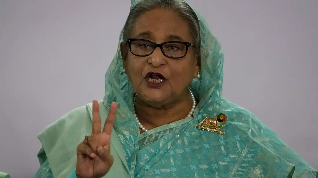 Regierungschefin Sheikh Hasina tritt zunehmend autokratisch auf. - Bild: Altaf Qadri/AP