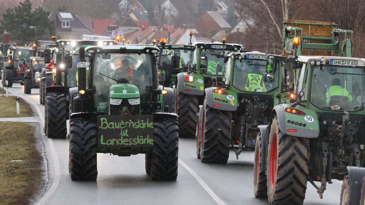Die Landwirte planen für heute Konvois und Kundgebungen. - Foto: Bodo Schackow/dpa