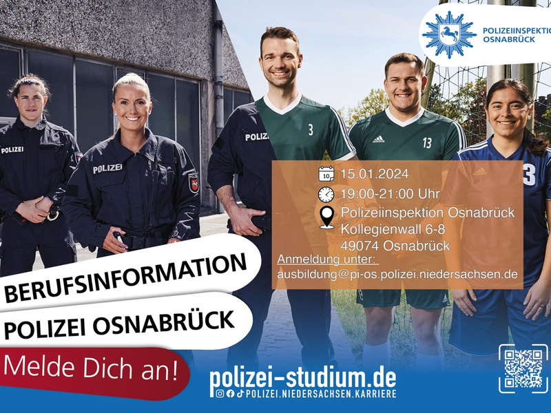 POL-OS: Komm ins Team Polizei!- Informationsabend bei der Polizei Osnabrück für Eltern und Schüler - Foto: presseportal.de