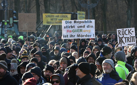 Bauernproteste am 08.01.2024 - Foto: über dts Nachrichtenagentur
