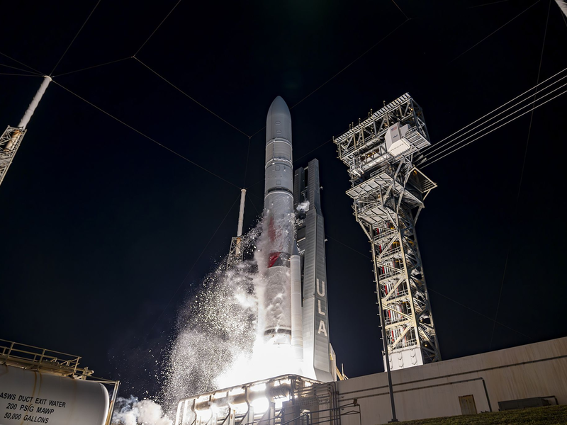 Start der ULA Vulcan VC2S-Rakete für die Peregrine Mission One (PM1) in Cape Canaveral. - Foto: ---/ULA/PA Media/dpa