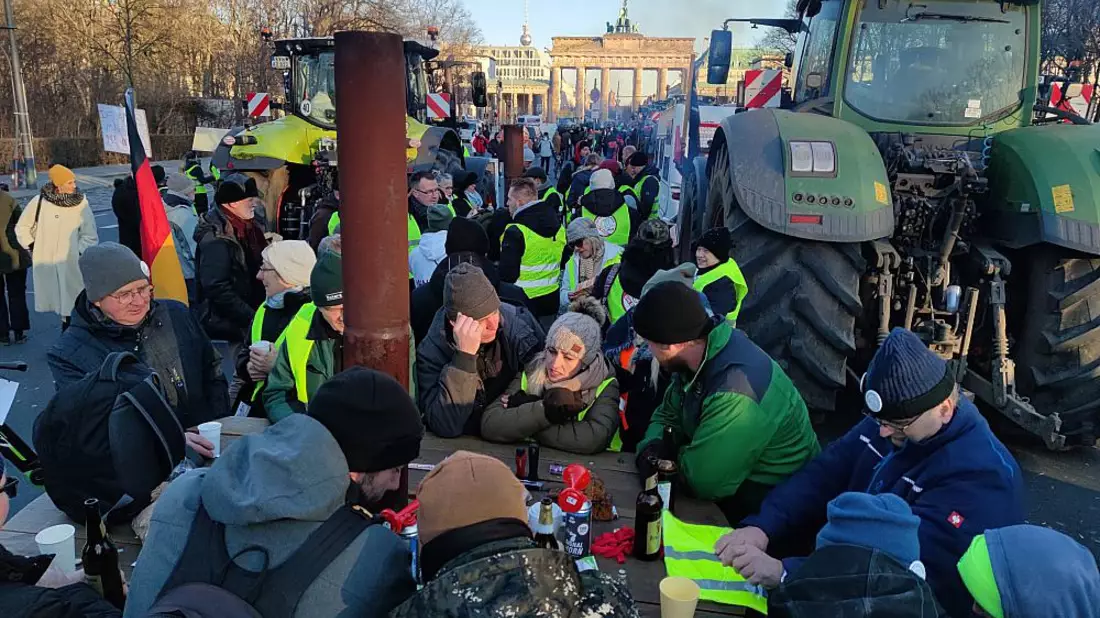 Bauernproteste am 08.01.2024 - Bild: über dts Nachrichtenagentur