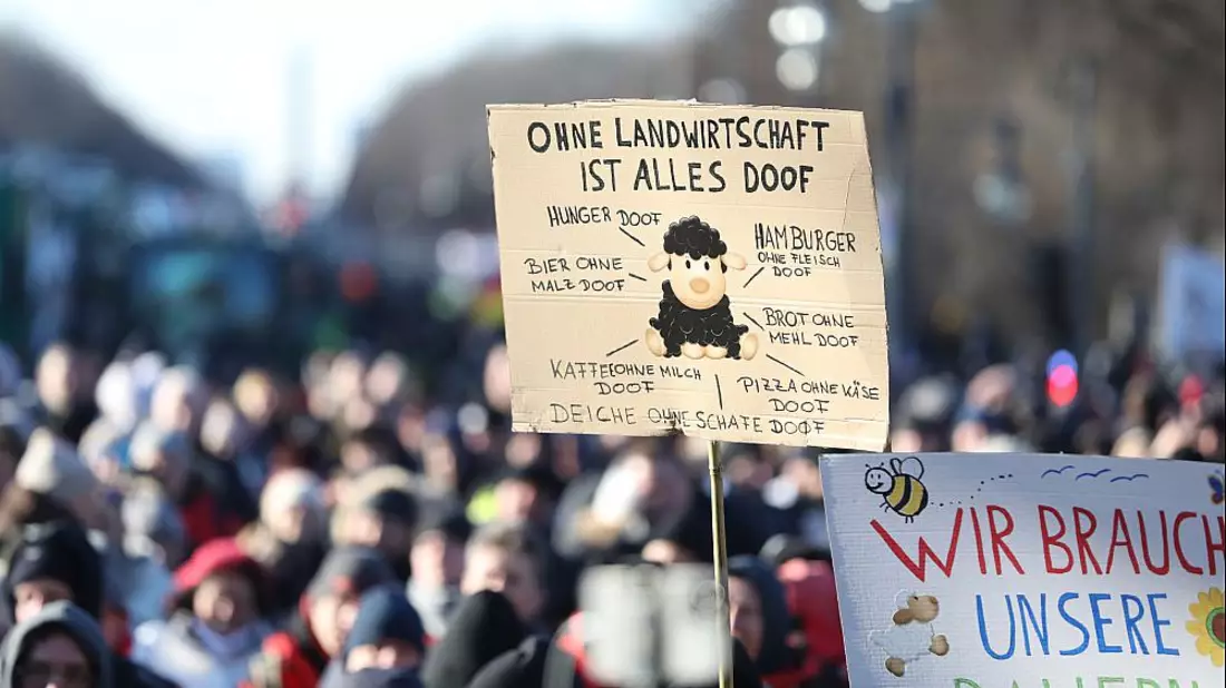 Bauernproteste am 08.01.2024 - Bild: über dts Nachrichtenagentur