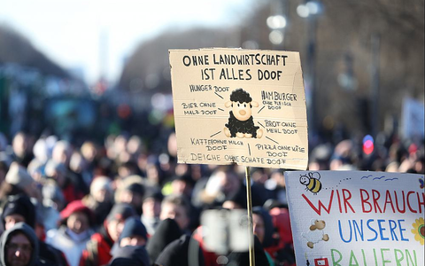Bauernproteste am 08.01.2024 - Foto: über dts Nachrichtenagentur