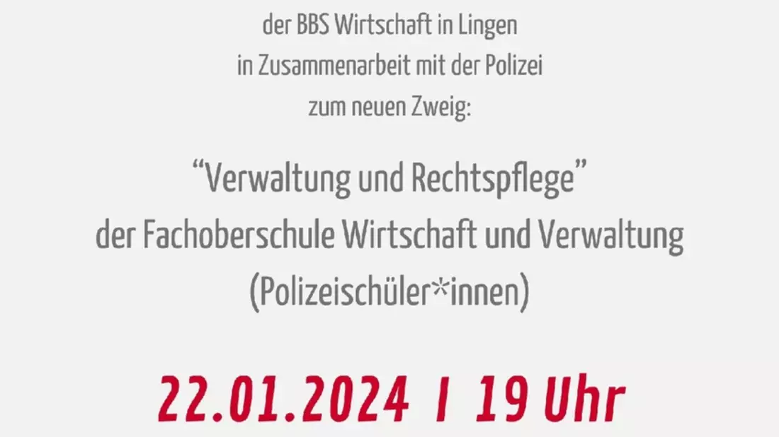 POL-EL: Lingen - Einladung zur Infoveranstaltung für den neuen Zweig für Polizeischüler an der BBS Lingen (Foto) - Bild: presseportal.de