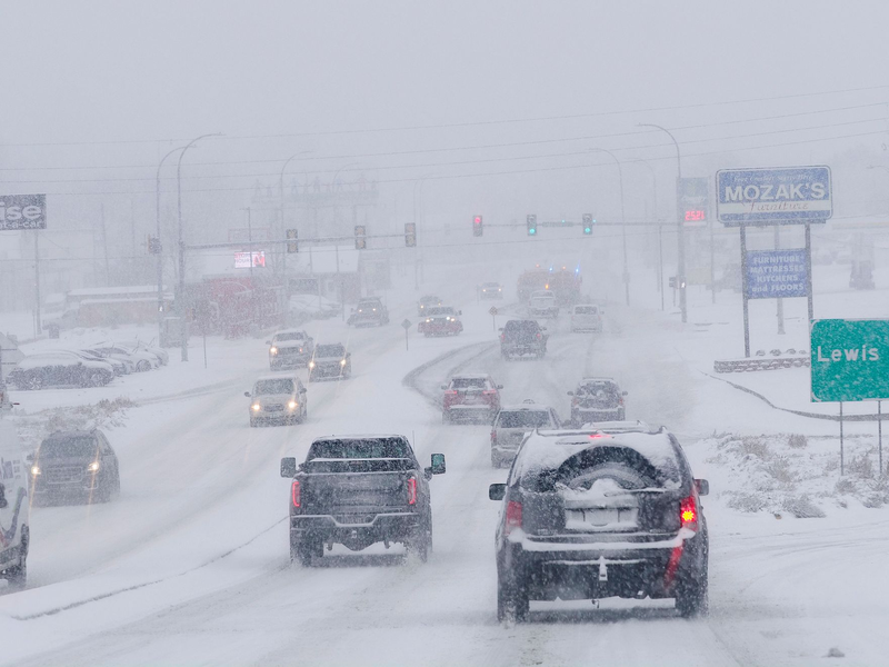 Schneefall im US-Bundesstaat Iowa. - Foto: Jerry Mennenga/ZUMA Press Wire/dpa
