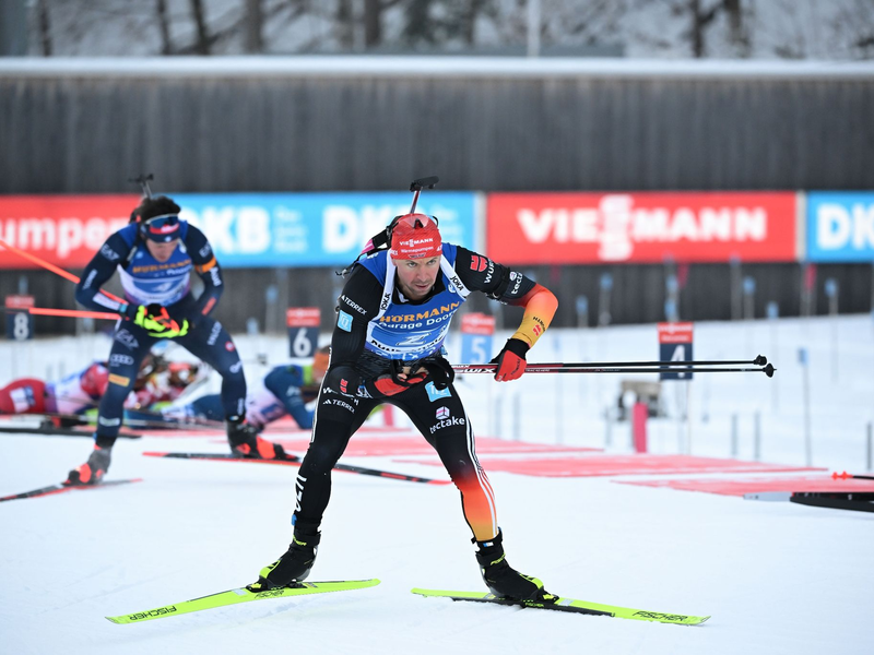 Schlussläufer Philipp Nawrath sicherte der deutschen Staffel Rang zwei. - Foto: Sven Hoppe/dpa