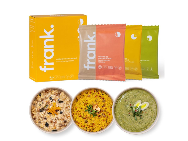 frank. - Revolutionäres Fasten mit bio-zertifizierten, veganen und glutenfreien Trockenmahlzeiten - Foto: presseportal.de