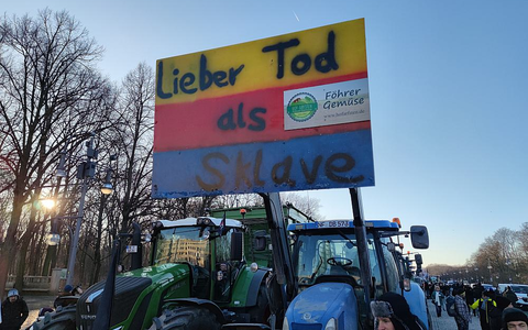 Bauernproteste am 08.01.2024 - Foto: über dts Nachrichtenagentur