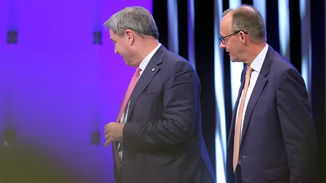 Markus Söder und Friedrich Merz (Archiv) - Bild: über dts Nachrichtenagentur