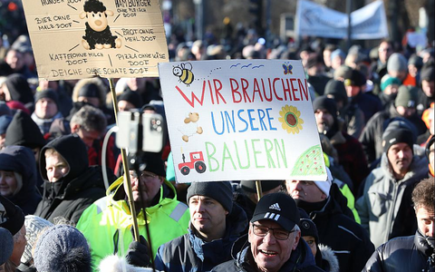 Bauernproteste am 08.01.2024 - Foto: über dts Nachrichtenagentur