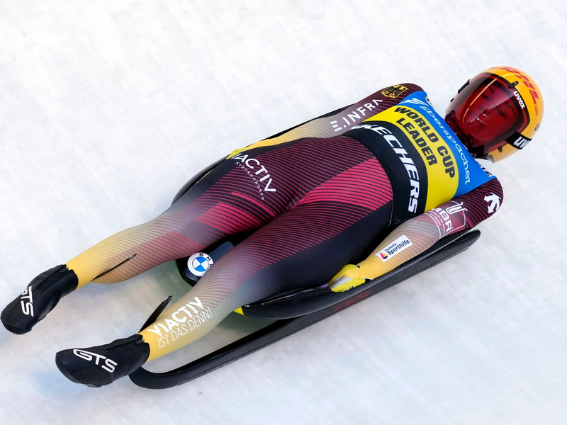 Wurde erneut nur Zweite: Julia Taubitz. - Foto: Matthias Schrader/AP