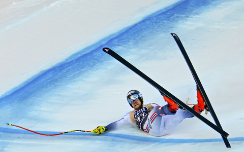 Stürzte schwer in Wengen: Aleksander Aamodt Kilde aus Norwegen. - Foto: Peter Schneider/KEYSTONE/dpa