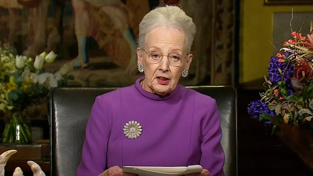 Margrethe II. bei der am 31.12.2023 ausgestrahlten Neujahrsansprache - Bild: DR, über dts Nachrichtenagentur