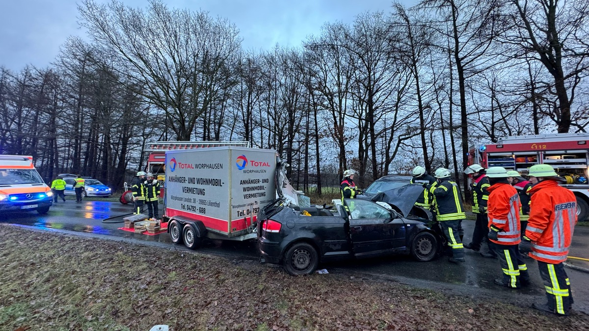 FW-ROW: Verkehrsunfall in Spreckens - Foto: presseportal.de