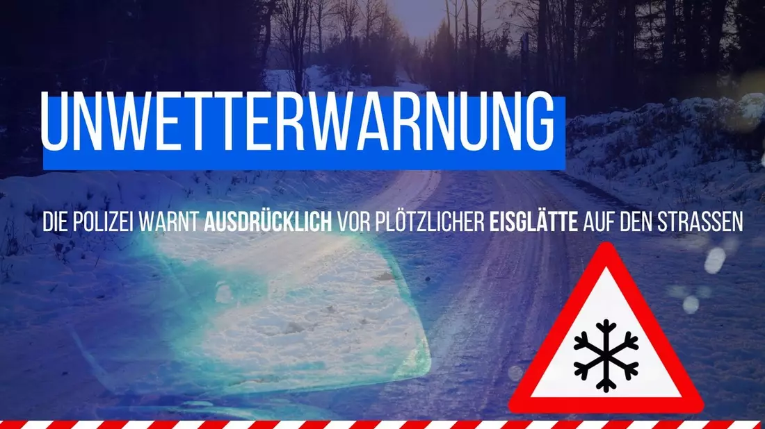 POL-PPTR: Unwetterwarnung: Die Polizei warnt vor Eisglätte und Schneefall - Bild: presseportal.de