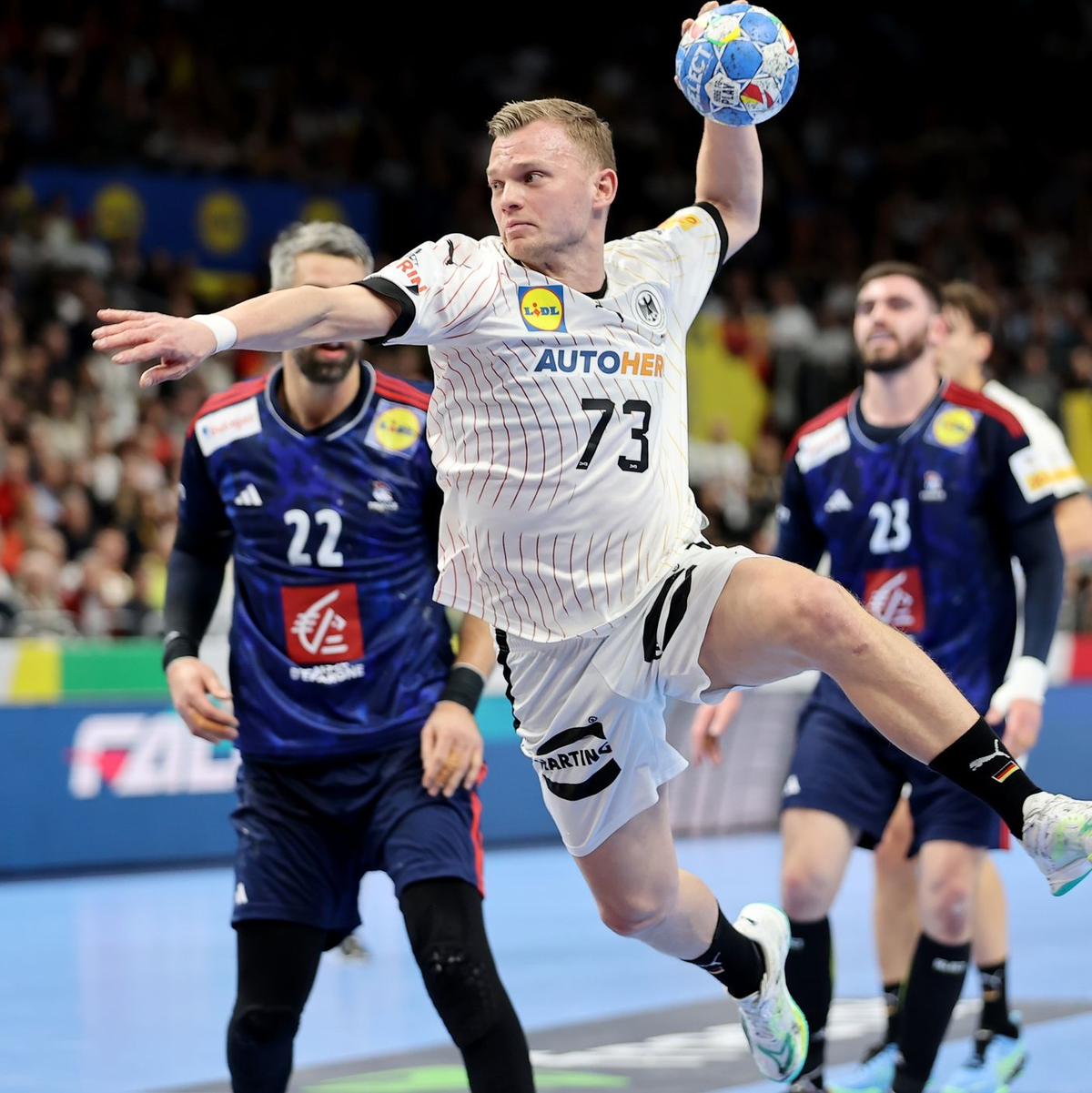 Deutschlands Timo Kastening in Aktion. - Foto: Andreas Gora/dpa