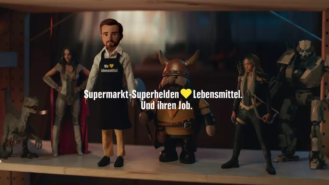 Neue EDEKA-Kampagne: Superhelden lieben Lebensmittel - und ihren Job - Bild: presseportal.de