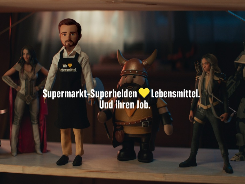 Neue EDEKA-Kampagne: Superhelden lieben Lebensmittel - und ihren Job - Foto: presseportal.de