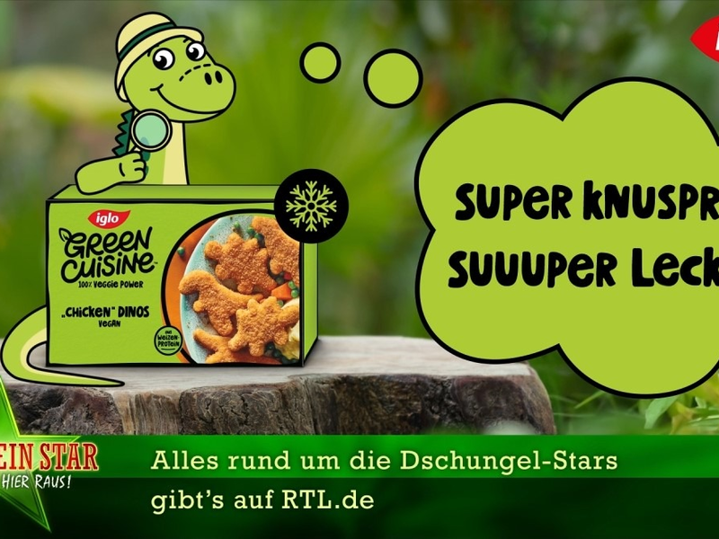 iglo Green Cuisine taucht zum Jahresstart in den australischen Dschungel ein / Spannende Werbepartner-Einbindung in das RTL-Format Ich bin ein Star - Holt mich hier raus! - Foto: presseportal.de