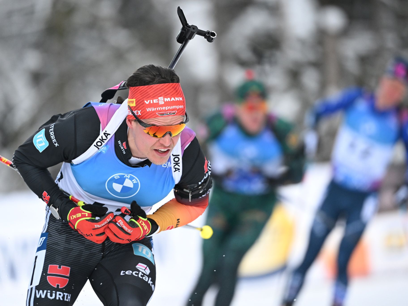 Biathlet Philipp Horn fällt in Antholz kurzfristig aus. - Foto: Sven Hoppe/dpa