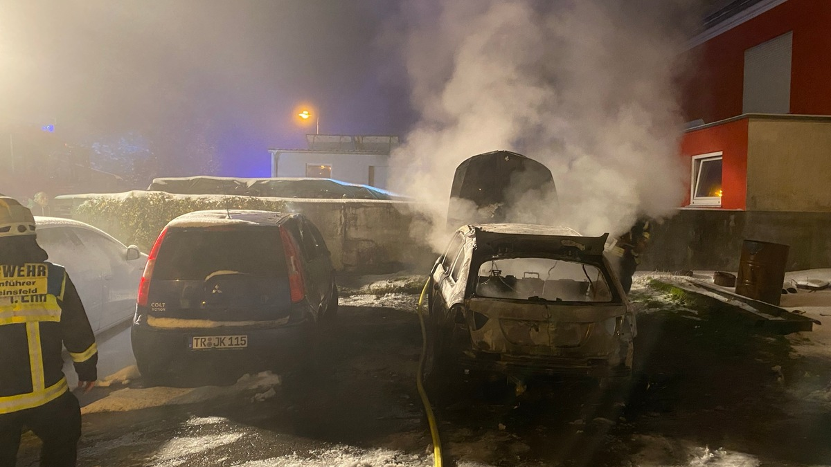 POL-PDTR: PKW-Brand in Reinsfeld - Foto: presseportal.de